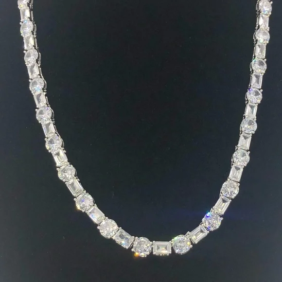 63ct Multi-Stone Tennis Necklace - Picture 4 of 14